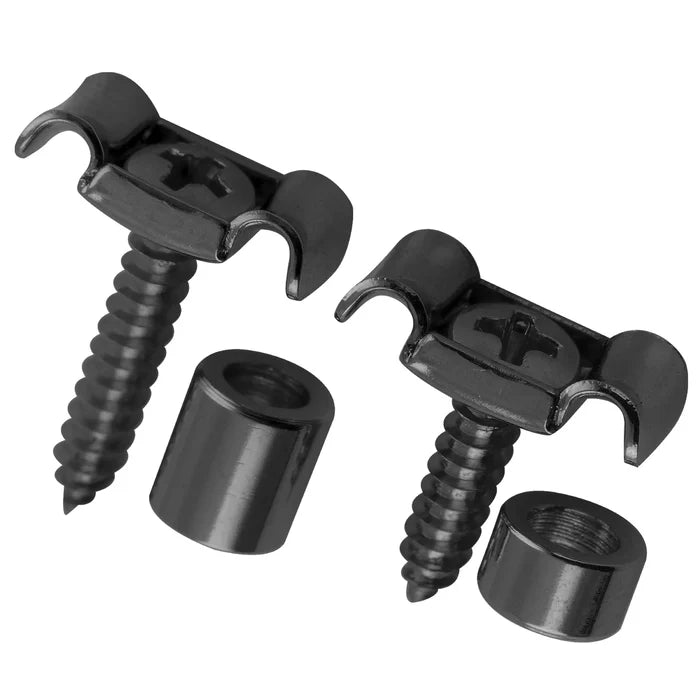 Musiclily Pro Steel Vintage Butterfly Style String Retainer String Trees String Guides for Electric Guitar, Set of 2 Black