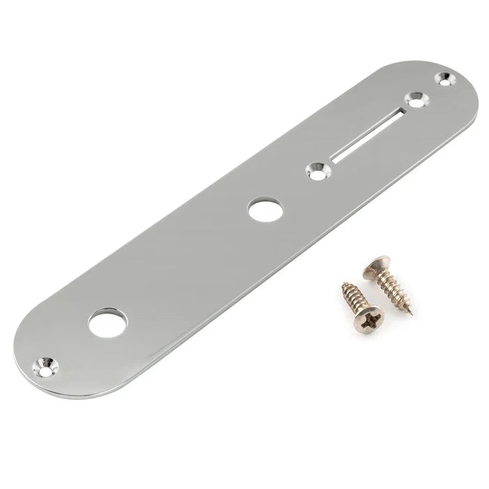 Musiclily Pro 34mm Steel Control Plate for Tele Style Electric Guitar Chrome