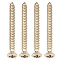 Musiclily stainless steel 4x45mm countersunk mounting screws for electric guitar bass neck plate or tremolo bridge, set of 4.