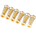 Musiclily Ultra UNC#6-32X3/4 Inch Stainless Steel Single Coil Pickup Mounting Screws and Springs Set for USA/Mexico Fender Strat Style Electric Guitar Gold