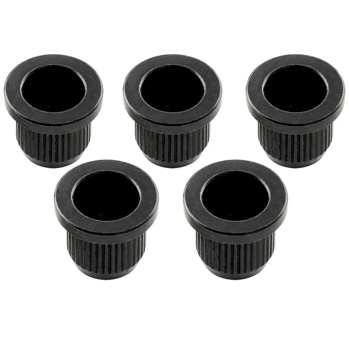 Musiclily Ultra 3/8 Inch 9.6mm Full Solid Brass G-TLB-2 Style Ferrules String Through Body Rear Mount Bushings for Electric Bass Black