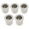 Musiclily Ultra 3/8 Inch 9.6mm Full Solid Brass G-TLB-2 Style Ferrules String Through Body Rear Mount Bushings for Electric Bass Chrome