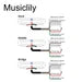 Musiclily Pro ST-DPHC Ceramic Rail Blade Single Coil Sized Humbucker Pickups Set 13.2K Super Distortion for Strat Style Electric Guitar Black Rail