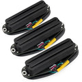 Musiclily Pro ST-DPHC Ceramic Rail Blade Single Coil Sized Humbucker Pickups Set 13.2K Super Distortion for Strat Style Electric Guitar Black Rail