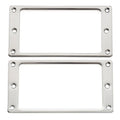 Musiclily Basic Steel Flat Bottom Humbucker Pickup Mounting Rings Set for PRS/Epi Style Electric Guitar, Chrome (Set of 2)
