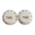 Boutons de tonalité en plastique Allparts pour Strat (2 pièces) Blanc