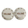 Boutons de volume en plastique Allparts pour Strat (2 pièces) Blanc