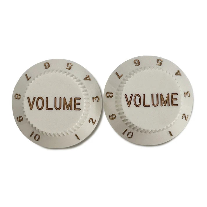 Boutons de volume en plastique Allparts pour Strat (2 pièces) Blanc