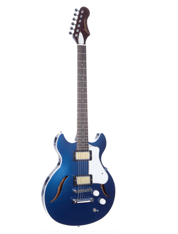 Harmony Standard Comet Electric Guitar w/Case, RW FB, Midnight Blue