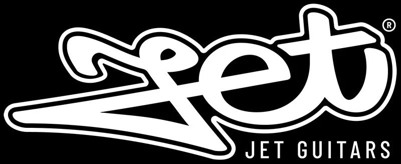 Jet Guitars JT-350 BK R electric guitar in sleek black finish with chrome hardware and smooth body design.