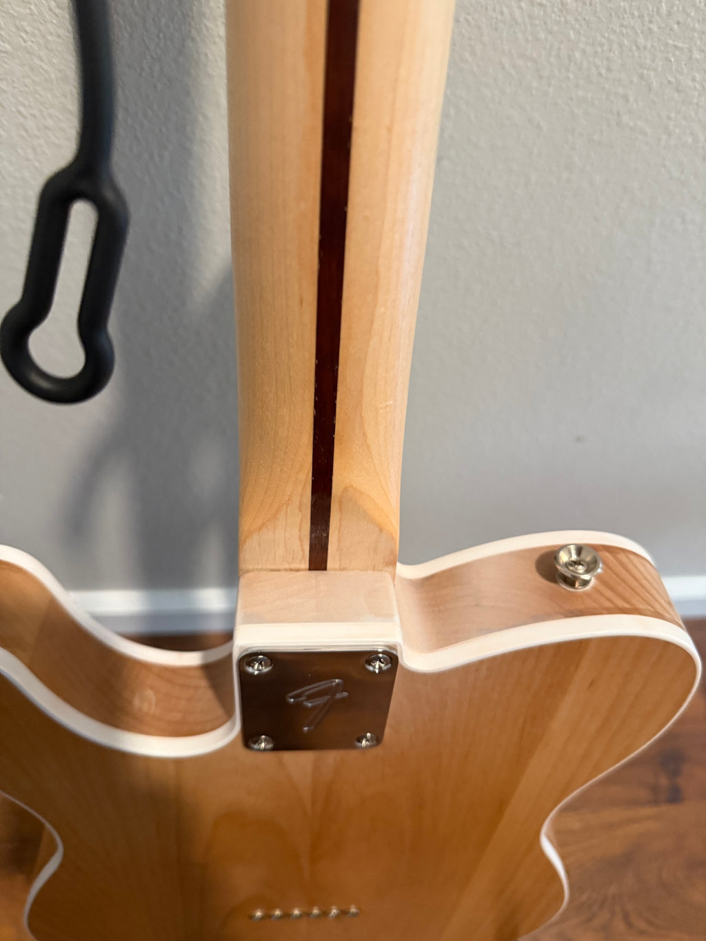 Custom Telecaster by Palm Harbor Music with a sleek design and vibrant finish, showcasing its unique features and craftsmanship.