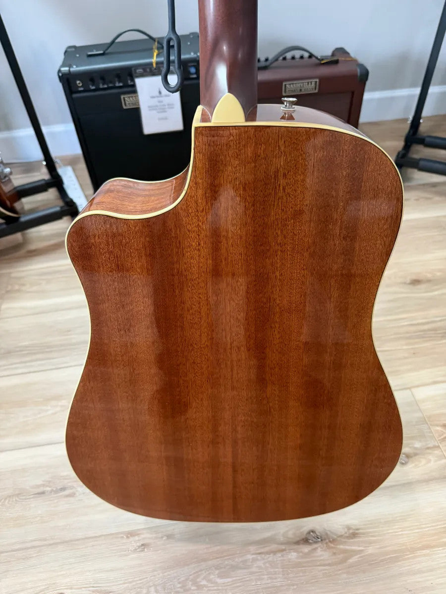 Used Fender Redondo Player Acoustic Electric Guitar in natural finish with visible strings and body design.